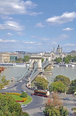 Blick vom Burgberg auf Budapest