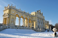 Gloriette von Schloss Schönbrunn im Winter