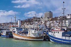 Fischereihafen in Sassnitz im Winter