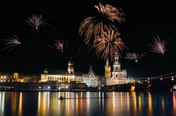 Feuerwerk über Dresden