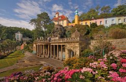Die Terrasse in Portmeirion
