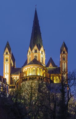 Limburger Dom bei Nacht