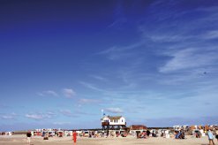 Pfahlbauten am Strand von St. Peter-Ording