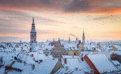 Blick auf das winterliche Görlitz