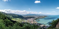 Panoramablick auf Bregenz am Bodensee