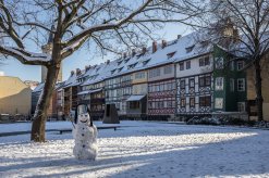 Krämerbrücke im Winter
