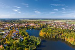 Aussicht auf die Stadt Templin in der Uckermark