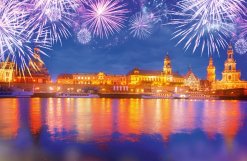 Feuerwerk über Dresden