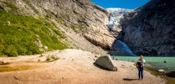 Briksdal Gletscher in den Norwegischen Fjorden