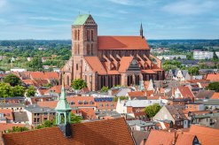 Altstadt Wismar mit der Nikolaikirche