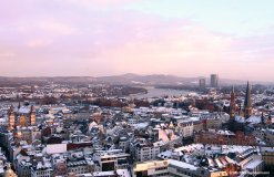 Blick auf das winterliche Bonn