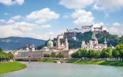 Salzburg mit Salzach und Festung Hohensalzburg