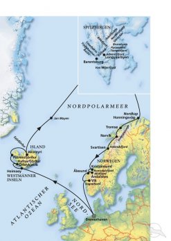 Route - MS Deutschland - Spitzbergen und Nordkap