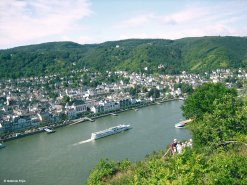 Blick auf Boppard vom Rheinsteig aus