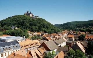 Blick über Wernigerode und auf das Schloss © Wernigerode Tourismus